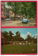 Lot 2 PostCards - Beverwijk - Old Car Cars Voitures OPEL Goat Chevres - Stamp Timbre Netherlands Holland - Beverwijk