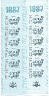 [po] Variété : Carnets  N° BC2469A Journée Du Timbre 1987 Bleu Très Pâle + Normal ** - Booklets