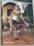 Card Maarten Ducrot - Team Kwantum Hallen - 1986 - Cycling - Cyclisme - Ciclismo - Wielrennen - Cycling