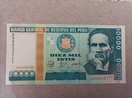 Billete De Perú De 10000 Intis, Año 1988, UNC - Pérou