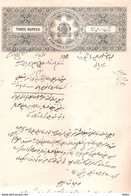 Bhopal State Of British India, 3 R Stamp Paper, 1935, Condition As Per Scan, Will Be Shipped Folded - Bhopal