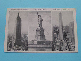 EMPIRE / LIBERTY / RCA BLDG, New York ( Edit. East & West Postcard C°) 1953 ( See Scans ) ! - Panoramische Zichten, Meerdere Zichten
