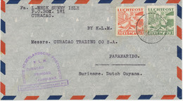 CURACAO 23.8.1938, Superb First Flight With KLM "WILLEMSTAD, Curacao - TRINIDAD - PARAMARIBO, Surinam" (DVH 30), Bs. - Curacao, Netherlands Antilles, Aruba