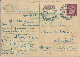 ALLEMAGNE ENTIER POSTAL  1944 Chantiers De La Jeunesse  Cachet Rouge 868 PORT OFFERT - Collections