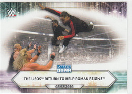 Roman Reigns     #3 The Usos Return To Help    2021 Topps WWE - Trading-Karten