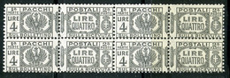 Regno D'Italia (1927) - Pacchi Postali, 4 Lire  ** - Postal Parcels