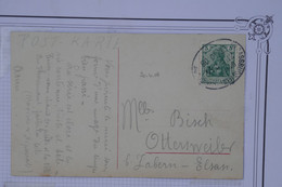 AW1 FRANCE ALSACE  BELLE CARTE  1908 STRASBOURG A OTTERWEILER  ++CACHET ZUG . ++AFFRANCH. INTERESSANT - Other & Unclassified