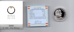 OOSTENRIJK 100 SHILLING 2000 DIE ROMER ZILVER PROOF - Autriche