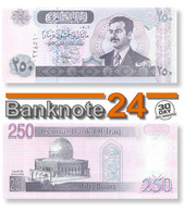 Iraq 250 Dinars 2002 Unc Pn 88a.3, Saddam Hussein Issue - Irak