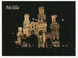 Espagne - Melilla - Vue Nocturne De L'Hôtel De Ville Illuminé - Melilla