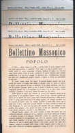 LOTTO DI 8 NUMERI DEL MENSILE "BOLLETTINO MASSONICO" ANNI 1946-47 - SOCIETA EDITRICE TIPOGRAFICA - BARI (STAMP202) - Collections