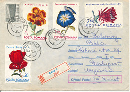 Romania Registered Cover Sent To Hungary Arad 3-4-1972 Stamps On Front And Backside Of The Cover - Brieven En Documenten