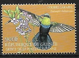 Guinea - MNH ** 2002 :   Green-throated Carib  -  Eulampis Holosericeus - Segler & Kolibris