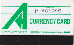UK - Control Access Ltd, Currency Card(thin Plastic, Reverse Corporation Of London), Used - Other & Unclassified