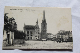 I607, Cpa 1928, Redon, La Place Saint Sauveur, Ille Et Vilaine 35 - Redon