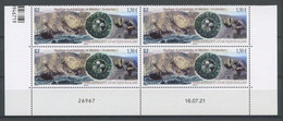 TAAF 2022 N° 999 ** Bloc De 4 Coin Daté Neuf MNH Superbe Bateau Voilier Naufrage Du Méridian Bouton  Cuivre Gravesend - Unused Stamps