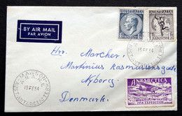 1955 AAT Australian Antarctic Territory MAWSON BASE ANARE To Denmark ( Lot 1030 ) - Sonstige & Ohne Zuordnung