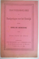 TROUWERSBOEKSKE Of RAADGEVINGEN VOOR HET HUWELIJK Onder Kerkelijke Goedkeuring 1897 BRUGGE VERBEKE LOYS - Antique