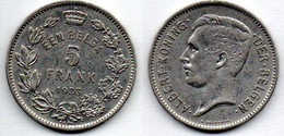 Belgique - 5 Francs 1933 TTB - 5 Francs & 1 Belga