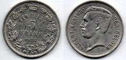 Belgique - 5 Francs 1933 TTB - 5 Francs & 1 Belga