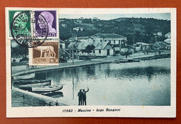MESSINA - LAGO GANZIRRI - ANIMATA - CARTE TOURISTE - TRAVELLING CARD - VIAGGIATA 1929 Con IMPERIALE 7,5  -  AA613 - Messina