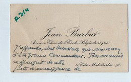 VP19.796 - PARIS 1950 - CDV - Carte De Visite - Mr Jean BARBUT Ancien Elève De L'Ecole Polytechnique - Visitenkarten