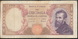 °°° ITALIA - 10000 LIRE MICHELANGELO 15/02/1973 SERIE F °°° - 10000 Lire