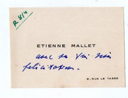 VP19.797 - PARIS - CDV - Carte De Visite - Mr Etienne MALLET - Visitenkarten