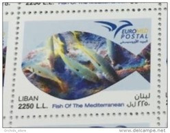 Lebanon NEW 2016 MNH Stamp - Fish Of The Mediterranean - Joint Issue Between The Euromed Countries - Libano