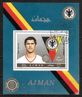 AJMAN     Epreuve De Luxe ( Gerd Muller ) Oblitéré     Football  Soccer Fussball - Used Stamps