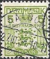 DENMARK 1934 Special Fee Stamp - 5ore - Green FU - Steuermarken