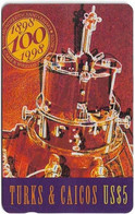 Turks & Caicos - C&W (GPT) - 100 Years C&W - Inside A Mirror Galvanometer - 226CTCB - 1998, 5$, 20.000ex, Used - Turks & Caicos (Islands)