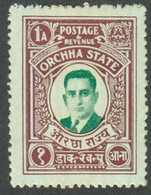 India Orchha State One Anna Postage & Revenue Stamp Unused - Orcha