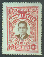 India Orchha State 1½ Annas Postage Stamp Unused - Orchha