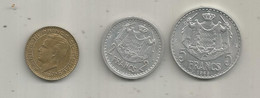 JC , Monnaie , MONACO ,  20 Francs (1950), 5 Francs (1945), 2 Francs ,  LOT DE 3 MONNAIES - Other