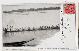 CPA /LAOS - 342 - Pirogue De Course - Ed. Mottet & Cie, Saïgon - Collection Sylvia PRECURSEUR/CIRCULEE 1906 - Laos