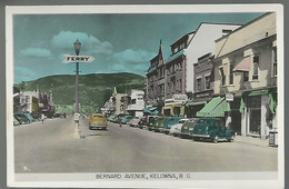 59354 ) BC Kelowna Bernard Avenue Real Photo Postcard RPPC Undivided Back - Kelowna