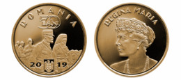 ROMANIA - 2019 -  50 BANI X 2 -Queen Maria-   COMMEMORATIVE COINS - 100 Years  Great Union -   UNC - Roumanie