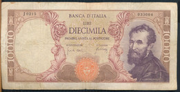 °°° ITALIA - 10000 LIRE MICHELANGELO 20/05/1966 SERIE J °°° - 10.000 Lire