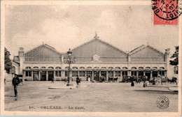 Orléans La Gare Station Loiret N°10 Cpa Voyagée En 1907 En TB.Etat - Orleans