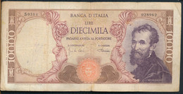 °°° ITALIA - 10000 LIRE MICHELANGELO 04/01/1968 SERIE S °°° - 10.000 Lire