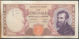 °°° ITALIA - 10000 LIRE MICHELANGELO 04/01/1968 SERIE Z °°° - 10.000 Lire