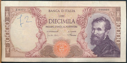 °°° ITALIA - 10000 LIRE MICHELANGELO 04/01/1968 SERIE Z °°° - 10000 Lire