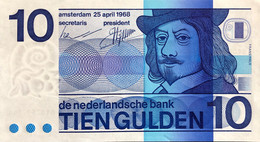 Netherlands 10 Gulden, P-91b (25.4.1968) - UNC - 10 Gulden