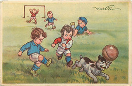 Thèmes Div.-ref-KK926- Illustrateurs Enfants - Illustrateur Castelli - Enfants - Foot - Une Partie De Football  - - Castelli