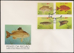 Macau Macao Chine FDC 1990 - Peixes Da Região - Fish - MNH/Neuf - FDC