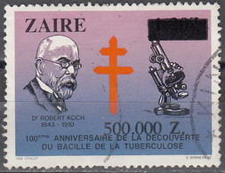 Zaïre 1992 Michel 1063 O Cote (2002) 2.00 Euro Robert Koch Tuberculose Cachet Rond - Usati