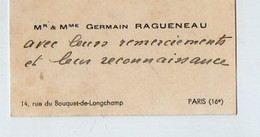 VP19.807 - PARIS - CDV - Carte De Visite - Mr & Mme Germain RAGUENEAU - Visitenkarten