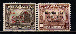 NICARAGUA - 1933 - Leon Cathedral Overprinted Resello 1933 + New Value - USATI - Nicaragua