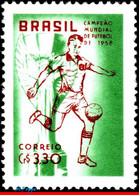 Ref. BR-887 BRAZIL 1959 FOOTBALL SOCCER, WORLD CUP CHAMPIONSHIP,, CHAMPION 1958, SPORT, MNH 1V Sc# 887 - 1958 – Suecia